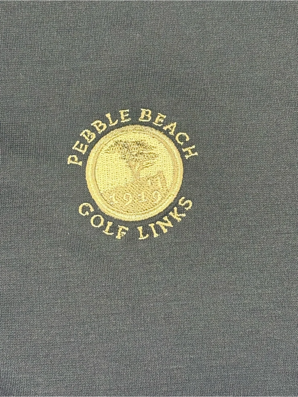 adidas Navy and Gray Pebble Beach Quarter-Zip Pullover Sweater - XL